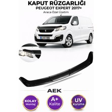 AEK Modern Peugeot Expert 2017+ Araca Özel Üretim "4mm" Kaput Rüzgarlığı A+ (Pianoblack)