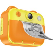 Hoco. DV204 IPS Hd Ekranlı Çift Kameralı Fotoğraf Çıkartma Özellikli Çocuk Kamerası - Sarı