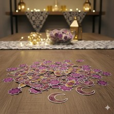 Dodomar Ramazan Ay-Yıldız Kandil Mor Masa Konfettisi 30'lu - Ramazan Masa Süsü