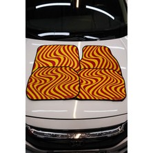 Oto Mutluluk Dijital Baskılı Universal Her Araca Uyumlu Makinede Yıkanabilir Oto Paspas Halı Seti