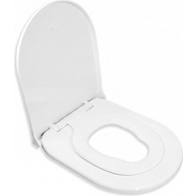 Aqua Bagno Junior D Çocuk Adaptörlü Klozet Kapağı Tak Çıkar Yavaş Kapanan Beyaz Pp
