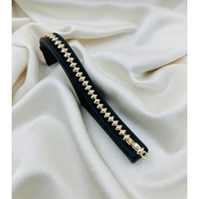 Huma Butik Takı Aksesuar Klasik Zirkon Dizilimli Çelik Bileklik
