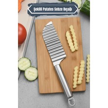 Orvila Şekilli Patates Bıçağı Sebze Meyve Zigzag Dilimleme Bıçağı