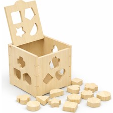 Vivaverse Ahşap Şekil Yerleştirme Küpü – Eğitici Montessori Oyuncak