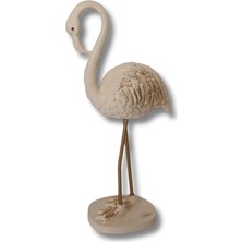 Flamingo Dekoratif Polyester Biblo Krem