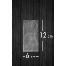 Yağmur Ambalaj Bantsız Şeffaf Parlak JELATIN-6X12CM Aksesuar Kurabiye Poşeti (50ADET)
