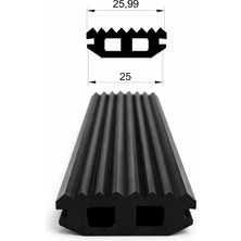 MAKPLASTİK FİTİL PROFİL A 270 Paspas Fitili 20 Metre Siyah
