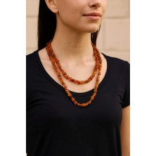 Eski Yeni Antik Kehribar Kolye (115 Beden)