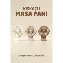 Golden Tech Şarjlı Kıskaçlı Taşınabilir Fan Vantilatör - Klipsli Portatif Masa Fanı Soğutucu