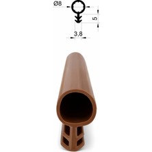 MAKPLASTİK FİTİL PROFİL P 009 - 8 mm Ahşap Kapı Kasa Fitili 6 Metre Kahverengi