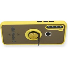 Üreticiniz Newface Xiaomi Redmi Note 8 Kılıf Montreal Yüzüklü Silikon Kapak - Sarı 481348