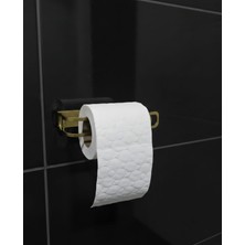 Tuvalet Kağıd/gold Renk/şıktasarım/metal/kendindenyapışkanlı/montaj Gerektirmez/paslanmaya Dayanıklı