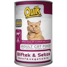 Ashwork Quik Biftek ve Sebzeli Yetişkin Konserve Kedi Maması 1 Adet 415 gr 587455