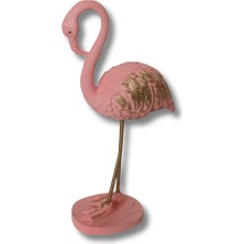 Flamingo Dekoratif Polyester Biblo 2 Li Takım Pembe
