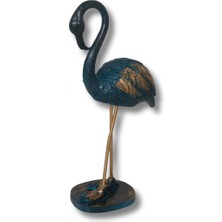 Flamingo Dekoratif Polyester Biblo 2 Li Takım Turkuaz