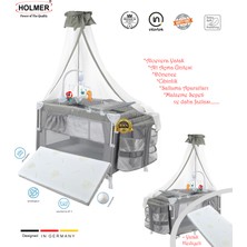 Holmer Yatak Hediyeli ( Alt Değiştirme Aparatı, Cibinlik, Dönenceli Oyun Parkı/Park Yatak/Beşik )