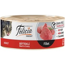 Üreticiniz Ashwork Felicia Tahılsız Biftekli Fileto Yetişkin Konserve Kedi Maması 1 Adet 85 gr 587455