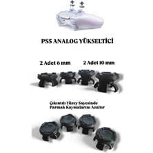 Salıncak Ps5 Oyun Kolu Analog Yükseltici Siyah Aparat 4lü Paket