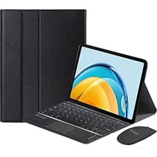 Microcase Lenovo Tab TB311FU 2025 10.1 Uyumlu Bluetooth Touchpad Klavye+Bluetooth Mouse+Standlı Kılıf-Bkk7