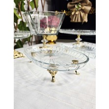 SEÇKİNEV Seçkinev Karem 5 Parça Ayaklı Gümüş Sunum Tabağı Set