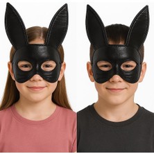 Üreticiniz Siyah Renk Kumaş Malzemeden Imal Eva Tavşan Maskesi 19X15 cm 481348