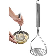 Mezigarc Paslanmaz Çelik Patates Ezici Sebze Ezme Aparatı Bebek Maması ve Püre Için Dayanıklı Mutfak Aleti