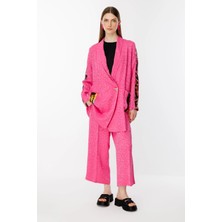 Ghisa Jakar Kumaş Leopar Desenli Pembe Takım 25YGSTKM3068