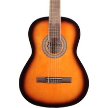 Almira MG917-SB 4/4 Klasik Gitar - Sunburst (Başlangıç - Tam Boy) | Geleneksel Kahverengi Sunburst Bitiş, Ihlamur Kapak ve Yanlar, Temel Eğitim Için Ideal | Uyum: Yetişkin ve Gençler Için 4/4 Standart