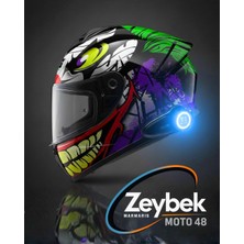 Zeybek Moto 48 50.x Joke Full Face Kask – Scs T2 Plus Interkom Tak, Çalıştır, Sür!