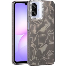 Tredonim Galaxy A07 Kılıf Airbagli Parlak Taş Detay Tasarımlı Zore Esila Kapak - Siyah