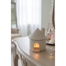 Safir Design El Yapımı Sıcak Yuva Tasarım Mumluk - Hediye Tealight Mumlu Ev Mumluk