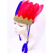 Üreticiniz Bordo Mavi Renk Tüylü Kızılderili Başlığı | Taraftar Başlığı 481348