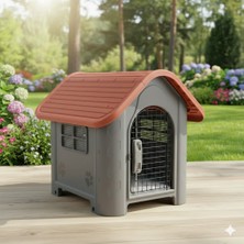 AKAN MARKETİNG Akan Marketing Plastik Kedi ve Köpek Kulübesi  Kapılı 85X71X66 cm