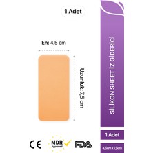 Luofucon Silikon Jel Iz Giderici Bant Akne Lezyon Skar Keloid Cilt Çatlakları Ameliyat Izi Giderici (7,5x4,5cm)1Adet