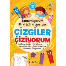 Renklime Çizgiler Çiziyorum - Tamamlıyorum Birleştiriyorum