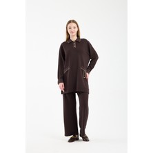 Invee Pamuk Tunik Kahve