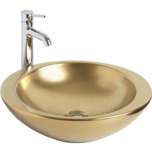 Smanni - Adara Tezgah Üstü Lavabo Mat Altın Outlet - LV1020-207-