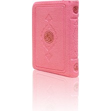 Renklime Büyük Cep Boy Kur'an-I Kerim (Pembe Renk, Kılıflı, Mühürlü)