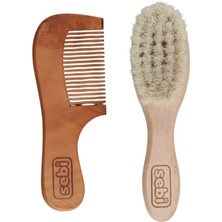 Üreticiniz Sebi Bebe Doğal Keçi Kılı Fırça ve Tarak Seti 481348