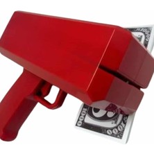 Astraltech Kırmızı Parti Oyuncağı Para Saçma Fırlatma Tabancası Makinesi Super Money