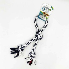 Snmswrld Eurodog Diş Ipi Halka Üç Düğüm Siyah Beyaz 30 cm