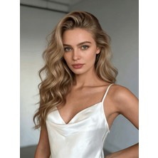 Degaje Yaka Saten Gecelik