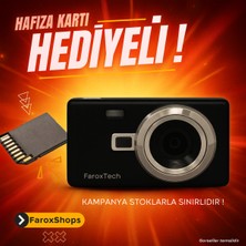 FaroxTech Fotoğraf Makinesi | Retro Tarzda Çekimler | Video Kaydı | 50MP | Hafıza Kartı Hediyeli !
