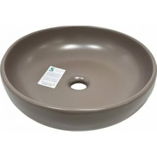 Smanni - Nunki Tezgah Üstü Lavabo Mat Latte Outlet - LV1070-214-