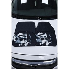 Oto Mutluluk Dijital Baskılı Universal Her Araca Uyumlu Makinede Yıkanabilir Oto Paspas Halı Seti