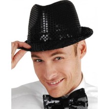 Üreticiniz Disko Star Siyah Payetli Fötr Şapka Yetişkin Boy 481348