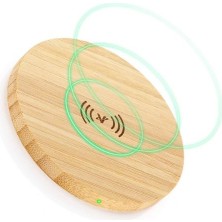 Gümrük Bey Bambu Kablosuz Şarj Pedi 10W Taşınabilir Ahşap Kablosuz Şarj Pedi
