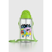 Renga Migo Kral Şakir Desenli 500 ml Askılı Pipetli Tritan Çocuk Matara 222027 Yeşil