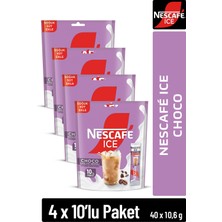 Nescafe Ice Choco Çikolata Aromalı Çözünebilir Kahve 10,6g 10'lu Paket 10X4