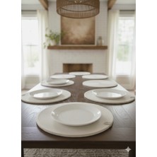 Denbu Tekstil Bohem ve Modern Rustik 6'lı Hasır Supla - 32 cm